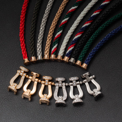 [Spark]FORCE LARGE HORSESHOE HALF DIAMOND BRACELET GOLD