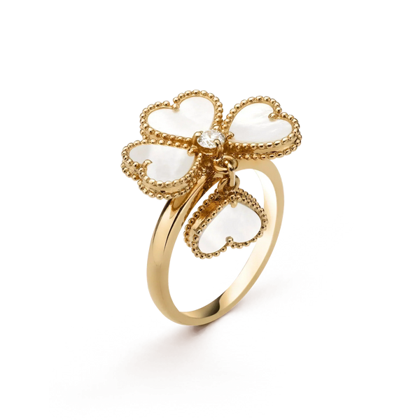 [Spark]SWEET CLOVER WHITE MOP RING