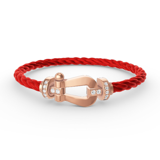 [Spark]FORCE LARGE HORSESHOE HALF DIAMOND BRACELET Spark GOLD