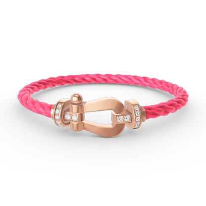 [Spark]FORCE LARGE HORSESHOE HALF DIAMOND BRACELET Spark GOLD
