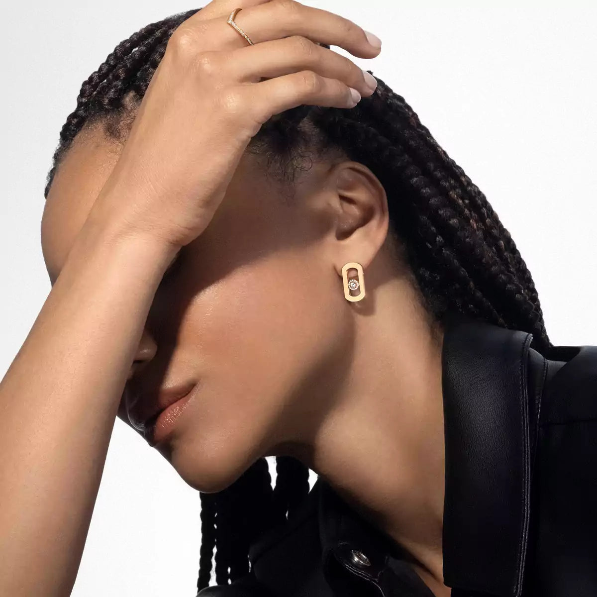 [Spark]So Move Diamond Earrings in Yellow Gold
