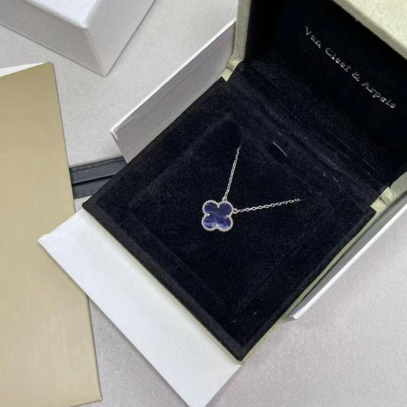 [Spark]CLOVER 15MM PIETERSITE NECKLACE SILVER